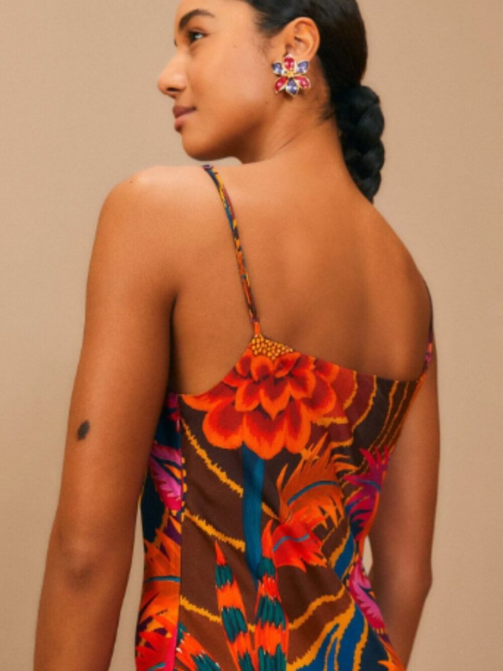 Tropical Silk Maxi FARM Rio Dress - Picture 3 of 4